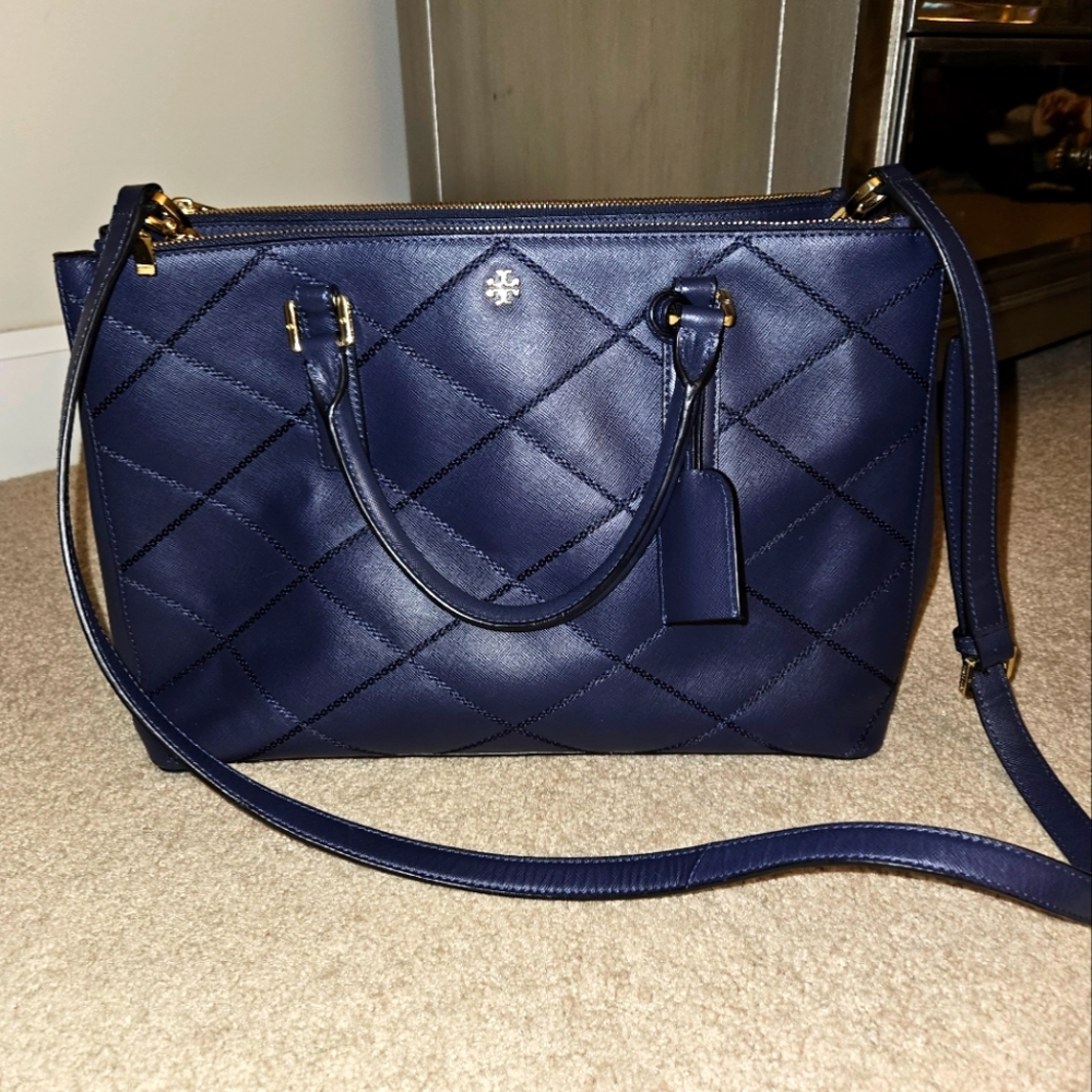 Tory Burch Robinson Stitched Double-Zip Tote